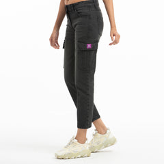 Ladies Denim Cargo Jeans Pant - Black Ladies Denim Cargo Jeans Pant - Black