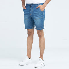 2Q Denim Shorts - Mid Blue 2Q Denim Shorts - Mid Blue