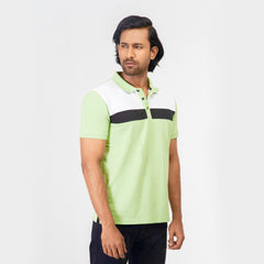 Cut & Sew Polo -  Moss Green Cut & Sew Polo -  Moss Green