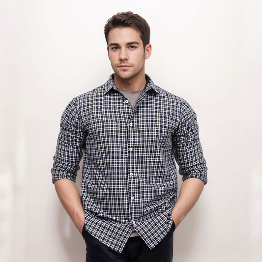 Casual Full Shirt - Navy