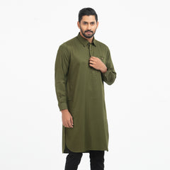 Premium Kabli Panjabi - Olive Premium Kabli Panjabi - Olive