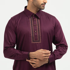 Premium Kabli Panjabi - Purple Premium Kabli Panjabi - Purple