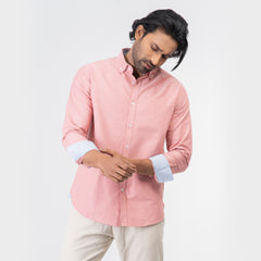 Oxford Cotton Long Sleeve Shirt - Hot Pink Oxford Cotton Long Sleeve Shirt - Hot Pink