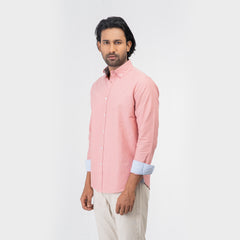 Oxford Cotton Long Sleeve Shirt - Hot Pink Oxford Cotton Long Sleeve Shirt - Hot Pink