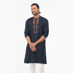Premium  Karchupi Panjabi - Navy Premium  Karchupi Panjabi - Navy