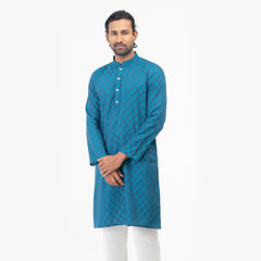 Casual Semi Fit Panjabi - Teal Casual Semi Fit Panjabi - Teal