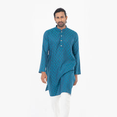 Casual Semi Fit Panjabi - Teal Casual Semi Fit Panjabi - Teal