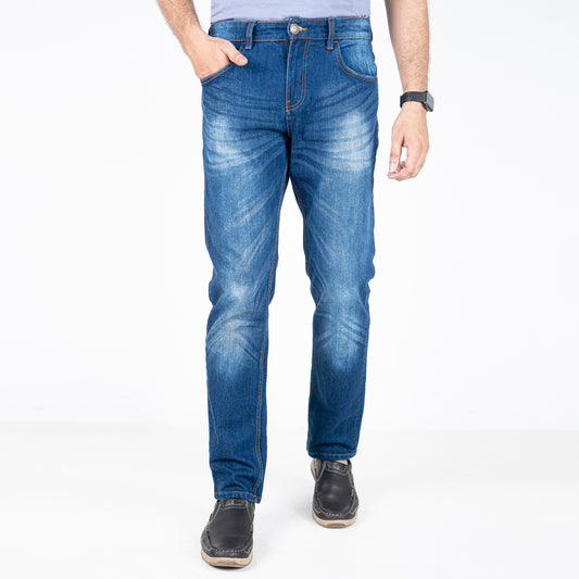 Comfort Stretch Semi Fit Jeans - Mid Blue