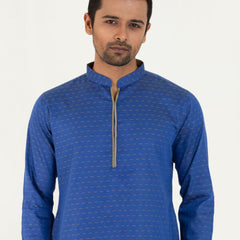 Semi Fit Casual Panjabi- Cyan - Masculine Semi Fit Casual Panjabi- Cyan - Masculine