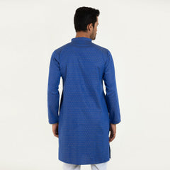 Semi Fit Casual Panjabi- Cyan - Masculine Semi Fit Casual Panjabi- Cyan - Masculine