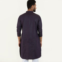 Semi Fit Casual Panjabi- Violet - Masculine Semi Fit Casual Panjabi- Violet - Masculine