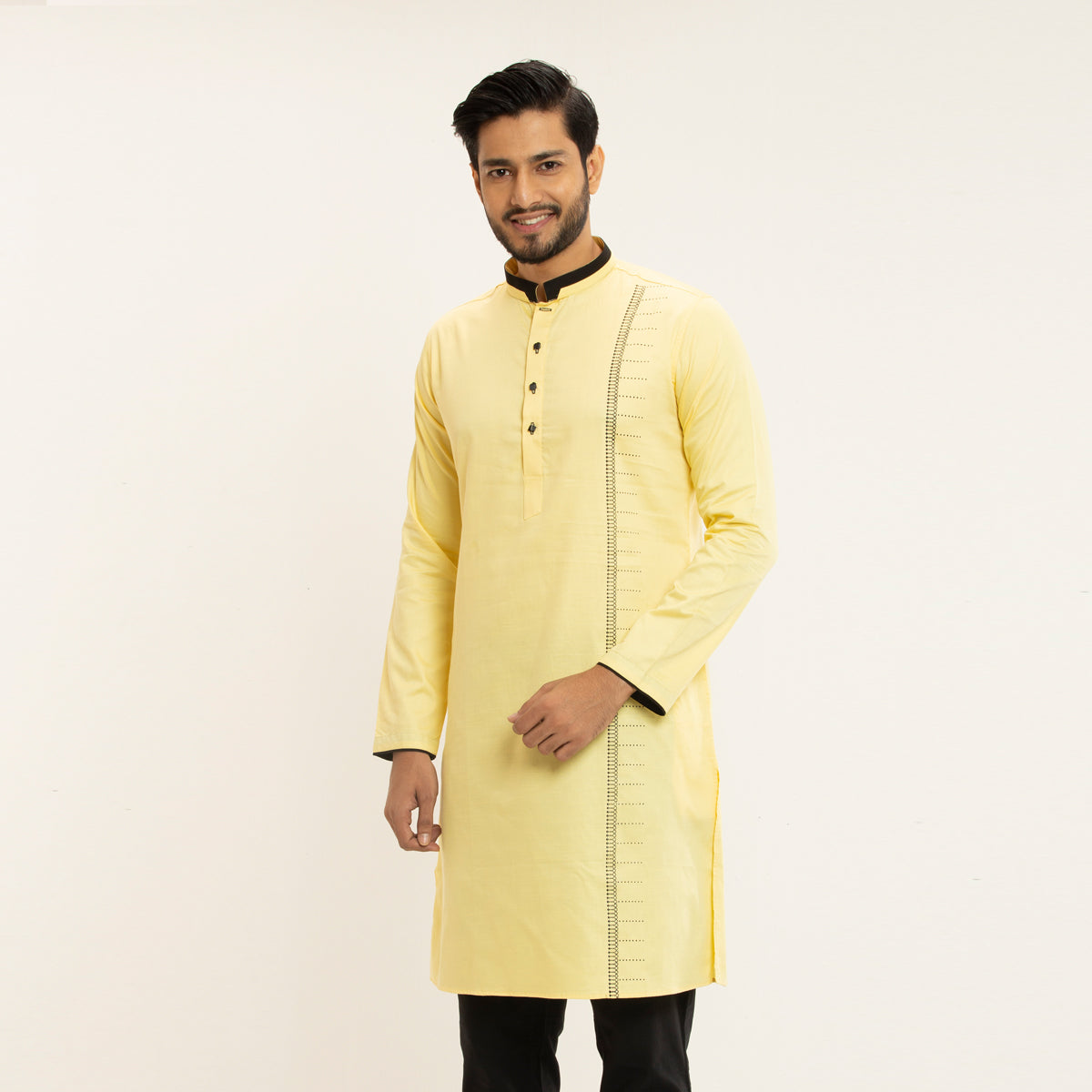Casual Panjabi- Light yellow - Masculine Casual Panjabi- Light yellow - Masculine
