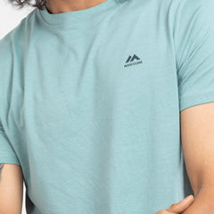 Round Neck Solid T-shirt - Dark turquoise