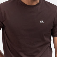 Round Neck Solid T-shirt - Dark Coffee