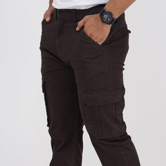 Semi Fit Twill Cargo Pant - Coffee