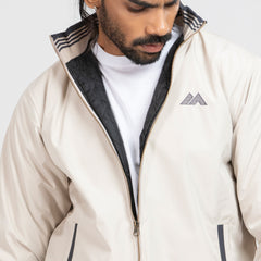 Taffeta High Neck Jacket - Cream