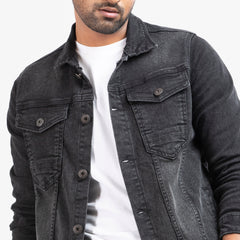 Trucker Denim Vintage Jacket - Charcoal