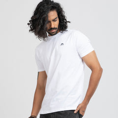 Round Neck Solid T-shirt - White