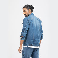 Trucker Denim Vintage Jacket - Mid Blue