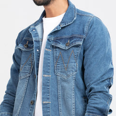 Trucker Denim Vintage Jacket - Mid Blue