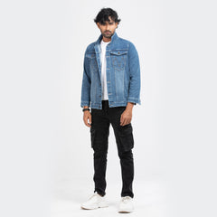 Trucker Denim Vintage Jacket - Denim Blue