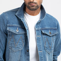 Trucker Denim Vintage Jacket - Denim Blue