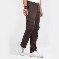 7 Pocket Semi Fit Twill Cargo Pant - Coffee