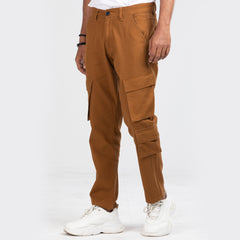 7 Pocket Semi Fit Twill Cargo Pant - Tan