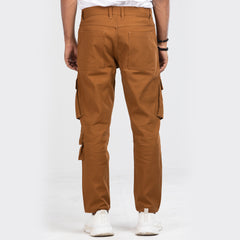 7 Pocket Semi Fit Twill Cargo Pant - Tan