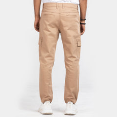 Semi Fit Twill Cargo Pant - Beige