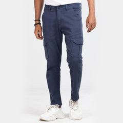 Semi Fit Twill Cargo Pant - Navy