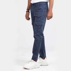 Semi Fit Twill Cargo Pant - Navy