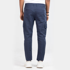 Semi Fit Twill Cargo Pant - Navy