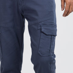 Semi Fit Twill Cargo Pant - Navy