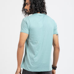 Round Neck Solid T-shirt - Dark turquoise