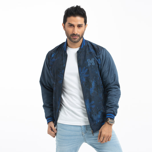 Taffeta Bomber jacket AOP - Navy