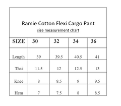 Ramie Cotton Flexi cargo Pant - Navy