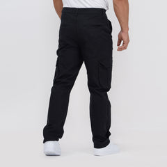 Semi Fit Twill Cargo Pant - Black