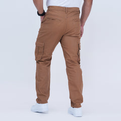 Semi Fit Twill Cargo Pant - Brown