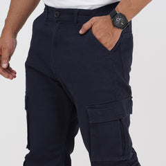 8-Pocket Twill Cargo Pant - Navy