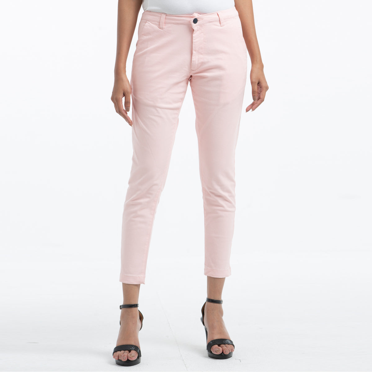 Adjustable Ladies Chinos - Pink