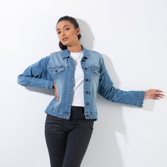 Ladies Denim jacket - Mid Blue