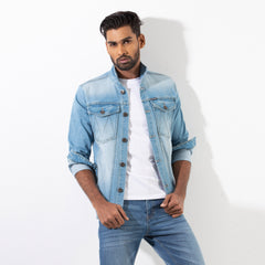 Denim Trucker Jacket -  Light Blue