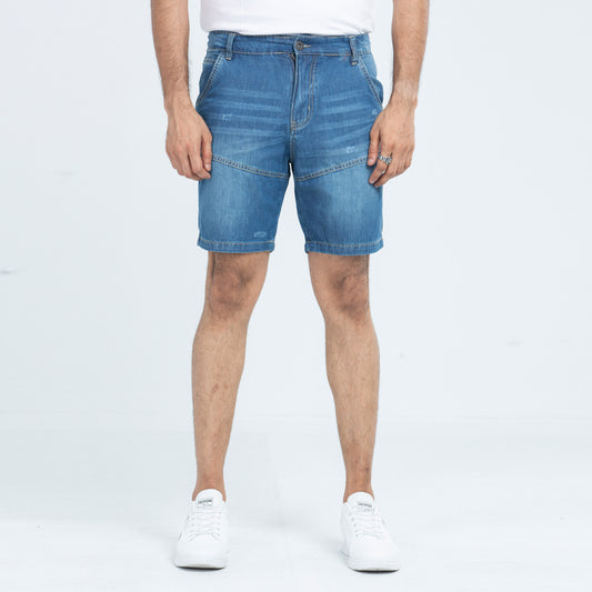 Denim Shorts - Mid Blue