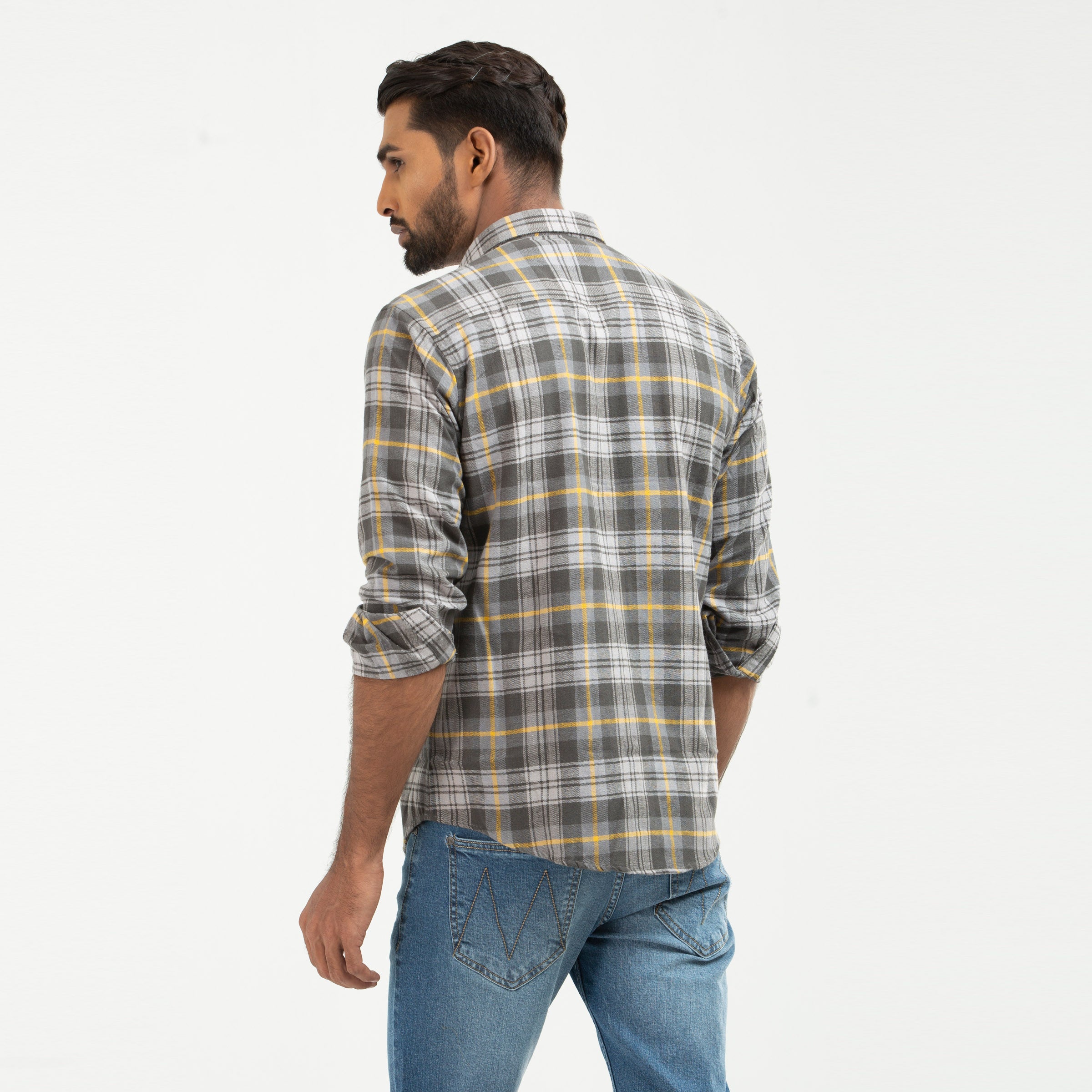 Long Sleeve Flannel Shirt - Olive