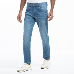 Semi Fit Denim Jeans Stretchable - Lake Blue