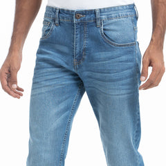 Semi Fit Denim Jeans Stretchable - Lake Blue