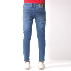 Stretchable Ripped Jeans Pant - Mid blue