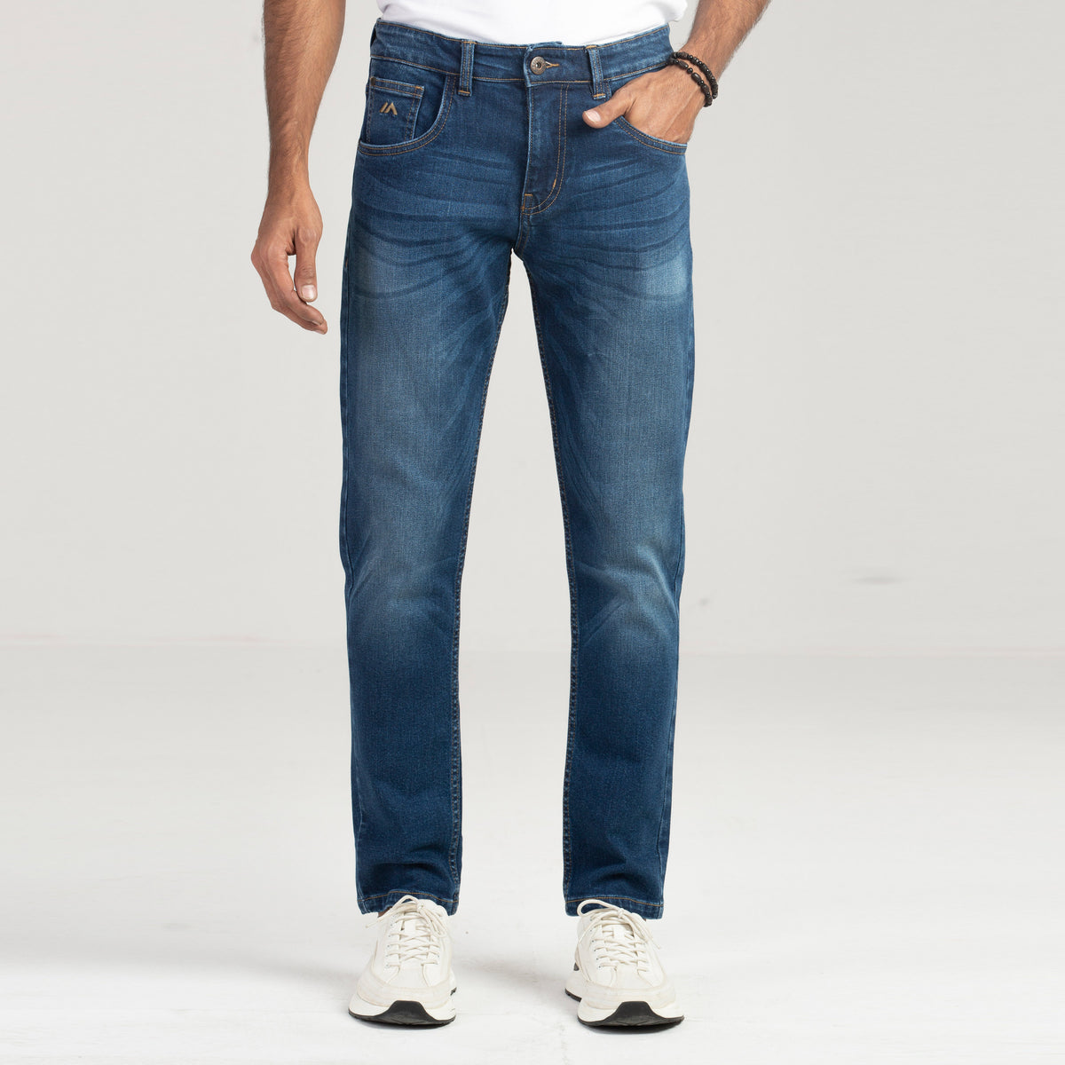 Comfort Stretch Semi Fit Jeans - Mid Blue