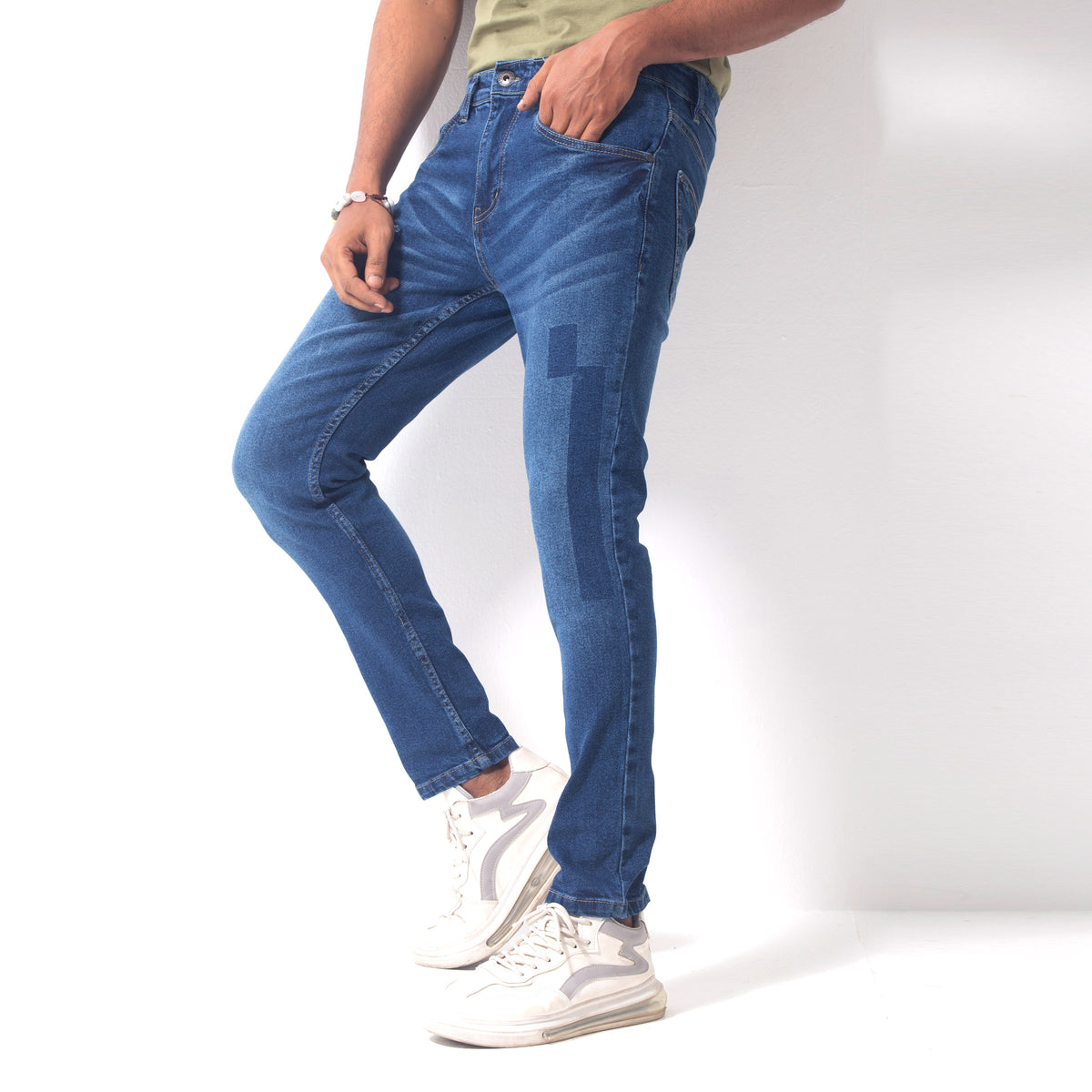 Stretchable Vintage Jeans Pant - Avalanche Blue
